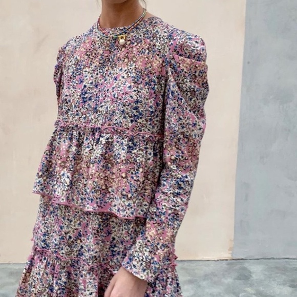 Shopbop Never Fully Dressed Rara Dress Pink Betsy - Picture 2 of 5